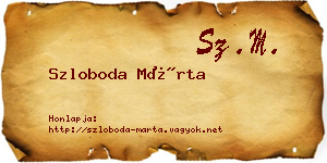 Szloboda Márta névjegykártya